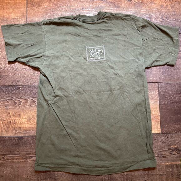 1998 Senior Gear T-Shirt Green L Graphic Print‎ 98 Seniors Crew Neck Vintage USA - Picture 4 of 4